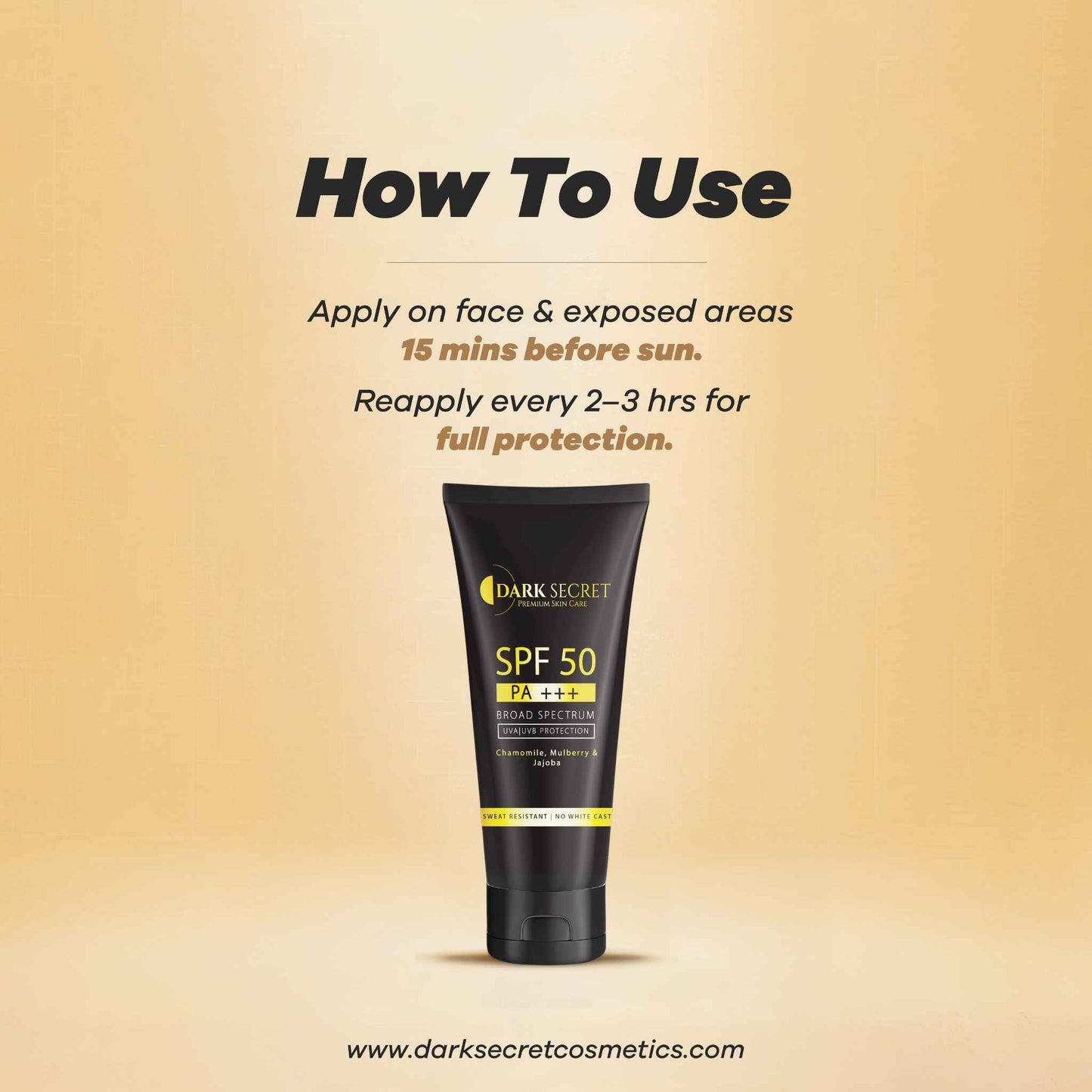 Dark Secret Sunscreen SPF 50