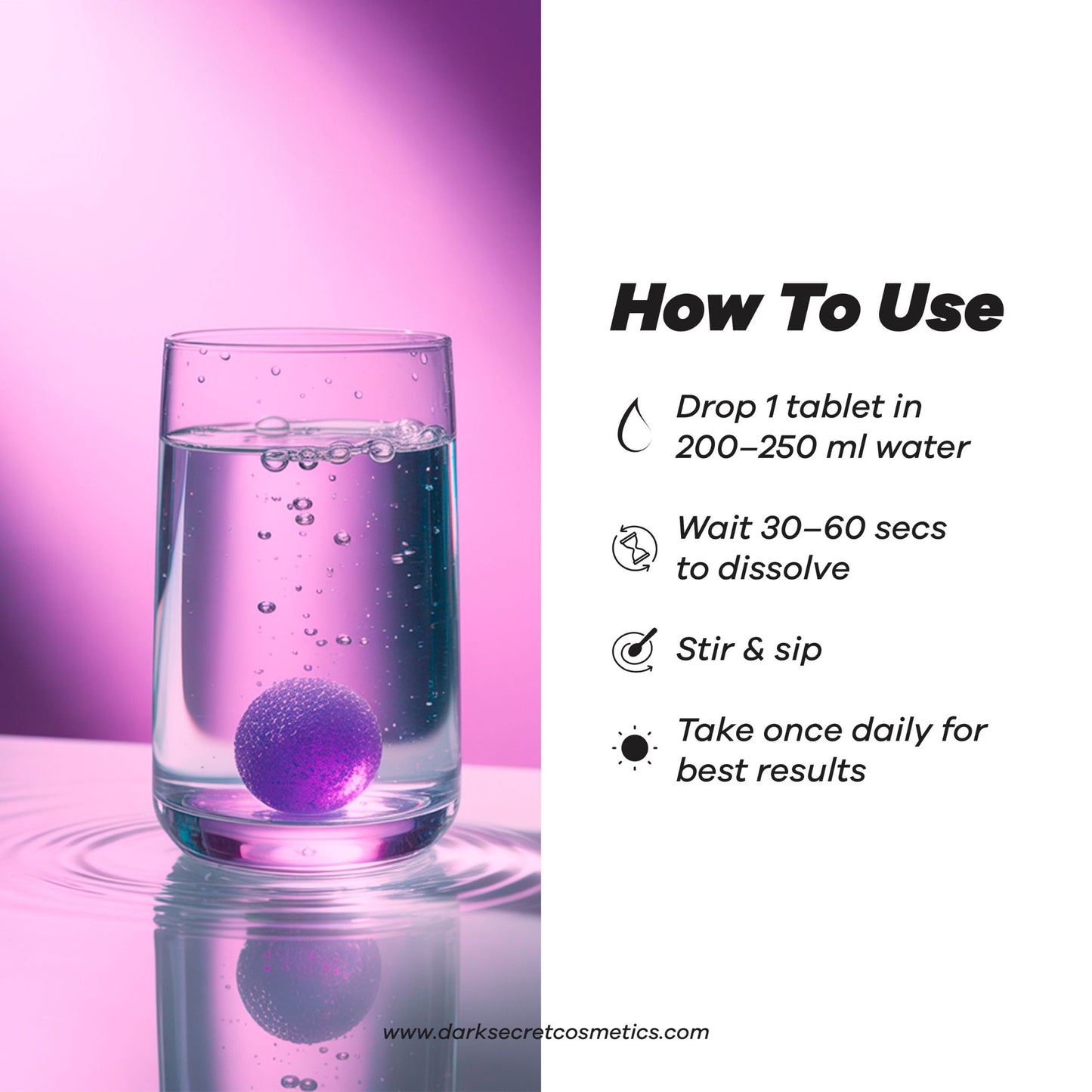 Dark Secret Effervescent Tablets– Bioactive Glutafusion (Jamun)