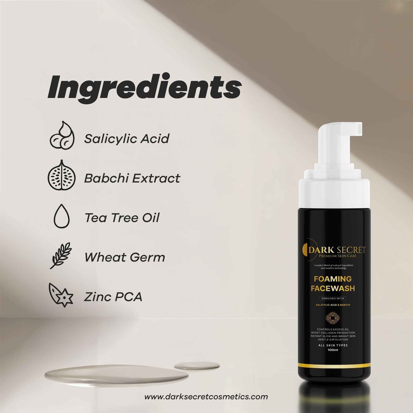 Dark Secret Foaming Face Wash