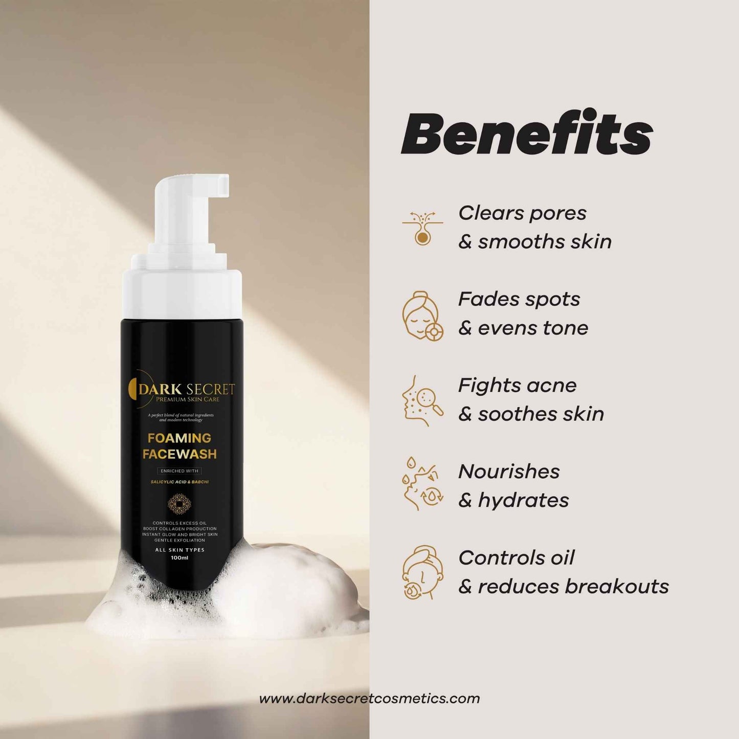 Dark Secret Foaming Face Wash