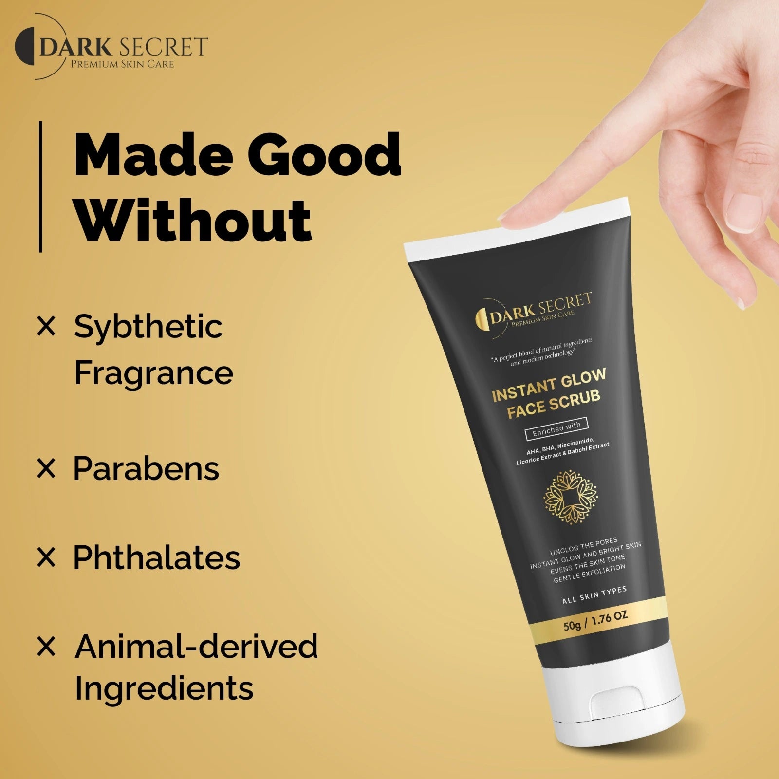 Allergy free face scrub 