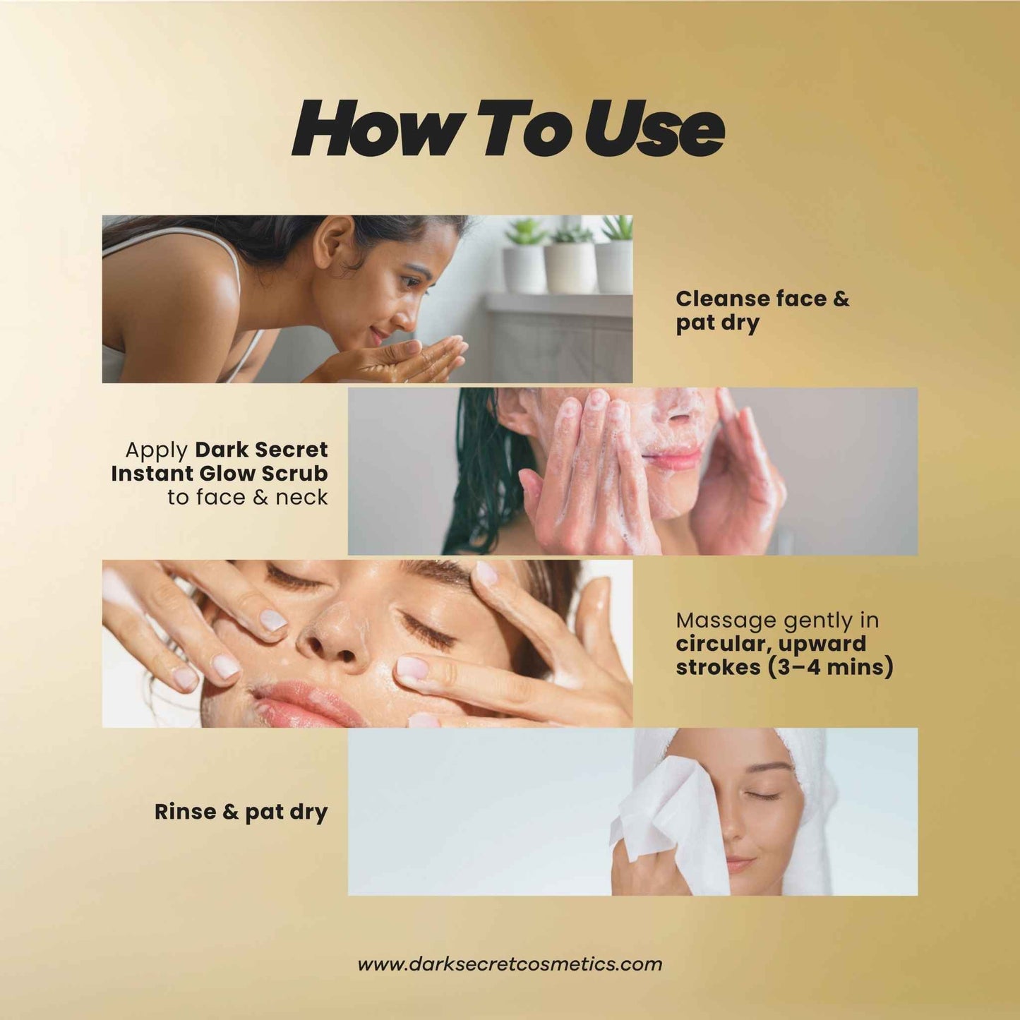 Dark Secret  Instant Glow Face Scrub